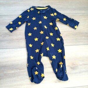 Baby Gap Navy Blue Yellow Starts Footed Sleeper 0-3 Months